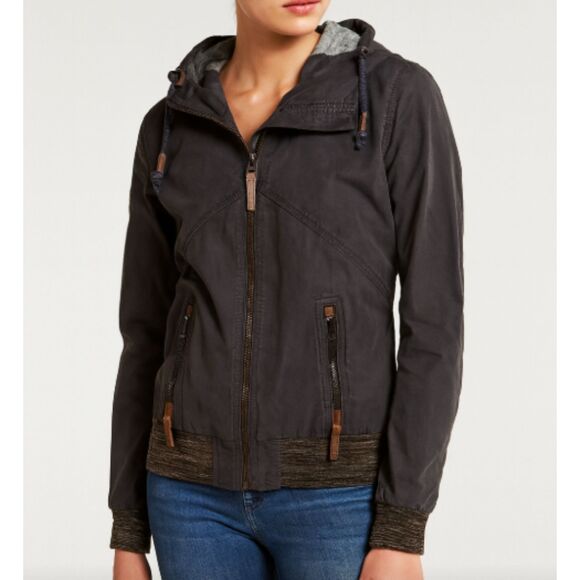 Naketano Brand New World Hooded Jacket Women’s Small Gray Full Zip Casual Hoodie - Picture 1 of 14